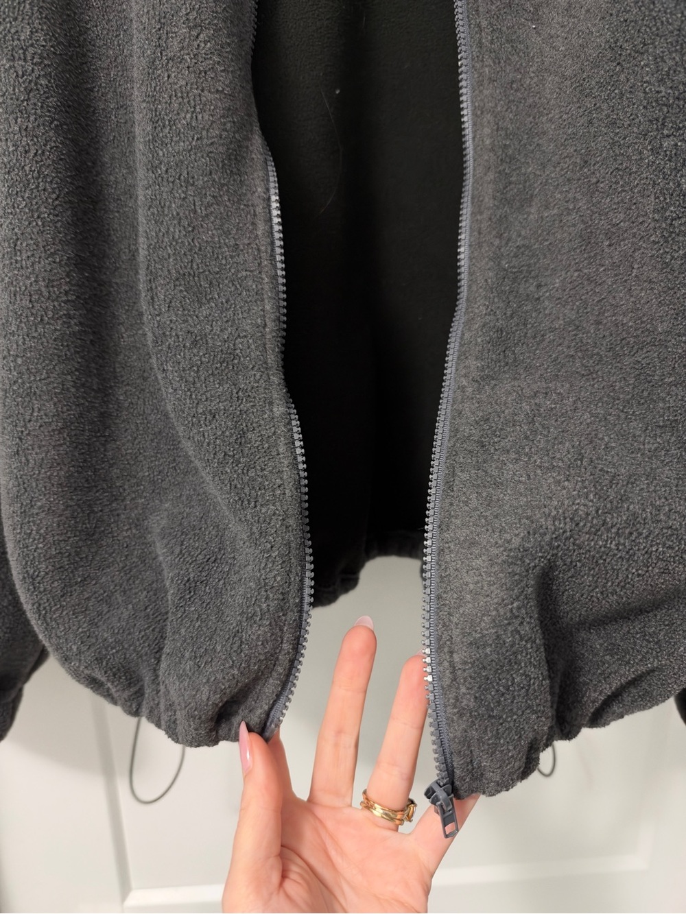 Oversized Funnel Neck Fleece Jacket - Picture 2 of 4